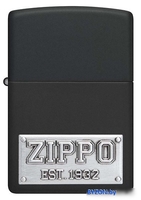 Зажигалка Zippo License Plate Black Matte 48689 - фото2