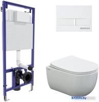 Унитаз подвесной Berges Wasserhaus Ventas Rimless + Ventas Slim SO + Novum 525 + L1 043308 - фото