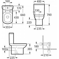 Унитаз напольный Roca Dama Senso 342517000+341517000+ZRU9000041 - фото2