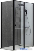 Душевой уголок Allen Brau Priority 100x80 304213 (черный браш) - фото
