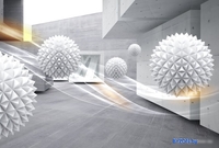 Фотообои ФабрикаФресок 3D Шары и бетонные стены 864270 (400x270) - фото