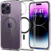 Чехол для телефона Spigen Ultra Hybrid (MagFit) для iPhone 14 Pro ACS04970 (темно-серый) - фото