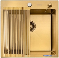 Кухонная мойка ARFEKA ECO AR мойка 500*500, роллер-мат, дозатор Gold - фото2