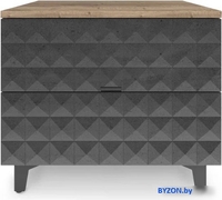 Консольный стол Shtabe Simple 7003 эко (графит/дуб веллингтон/черный) - фото2