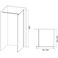Душевая стенка IVA WIB100C - фото2