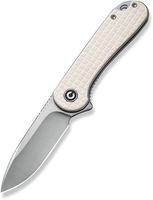 Складной нож Civivi Elementum D2 Steel Satin Finished Handle G10 Ivory C907A-3 - фото