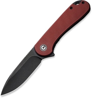 Складной нож Civivi Elementum D2 Steel Black Stonewashed Handle G10 C907A-1 (бордовый) - фото