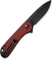 Складной нож Civivi Elementum D2 Steel Black Stonewashed Handle G10 C907A-1 (бордовый) - фото2