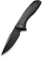 Складной нож Civivi Baklash 9Cr18MoV Steel Black Stonewashed Handle G10 C801I (черный) - фото