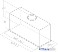Кухонная вытяжка Elica Fold BL MAT/A/52 PRF0181960 - фото2
