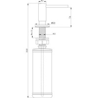 Дозатор для моющего средства Paulmark Decus D004-BG (брашированное золото) - фото2
