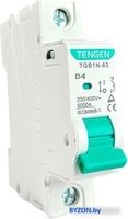 Выключатель автоматический Tengen TGB1N-63 1P 4A D 6kA 1M TGB1N-63-1-04D - фото