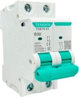 Выключатель автоматический Tengen TGB1N-63 2P 32A B 6kA 2M TGB1N-63-2-32B - фото