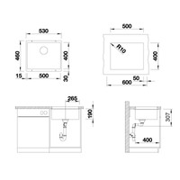 Кухонная мойка ZorG Subline 50 (белый камень) - фото2
