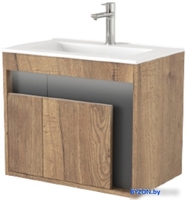 Дабер Тумба под умывальник 016 WeltWasser Deilbach 7517-60 Т16.6W.0.22_light (с подсветкой, дуб галифакс/серый) - фото