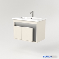 Дабер Тумба под умывальник 016 WeltWasser Deilbach 7517-70 Т16.7W.0.19_light (с подсветкой, бежевый/серый) - фото2