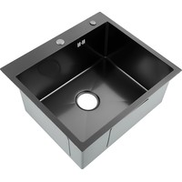 Кухонная мойка ARFEKA Eco AR 500*500 Black PVD Nano Decor - фото2