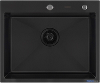 Кухонная мойка ARFEKA Eco AR 600*500 Black PVD Nano Decor - фото