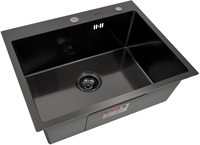 Кухонная мойка ARFEKA Eco AR 600*500 Black PVD Nano Decor - фото2