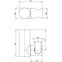 Держатель душевой лейки Deante Round Bianco ANR_A21U - фото2
