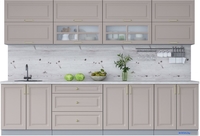Готовая кухня Интерлиния Мила Шато 3.1Б (луна/луна/бискайская сосна) - фото