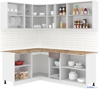 Готовая кухня Кортекс-мебель Корнелия Лира 1.5x2.1 (салатовый/оникс/мадрид) - фото2