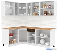 Готовая кухня Кортекс-мебель Корнелия Лира 1.5x2.2 (дуб сонома/венге/дуб бунратти) - фото2