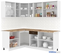 Готовая кухня Кортекс-мебель Корнелия Лира 1.5x2.2 (дуб сонома/венге/мадрид) - фото2