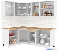 Готовая кухня Кортекс-мебель Корнелия Лира 1.5x2.2 (дуб сонома/дуб бунратти) - фото2