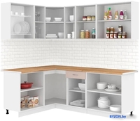 Готовая кухня Кортекс-мебель Корнелия Лира 1.5x2.2 (крем/капучино/дуб бунратти) - фото2