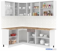 Готовая кухня Кортекс-мебель Корнелия Лира 1.5x2.2 (салатовый/оникс/мадрид) - фото2
