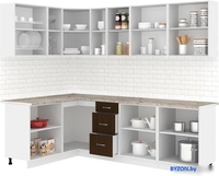 Готовая кухня Кортекс-мебель Корнелия Лира 1.5x2.5 (дуб сонома/венге/марсель) - фото2