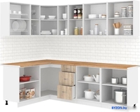 Готовая кухня Кортекс-мебель Корнелия Лира 1.5x2.5 (дуб сонома/дуб бунратти) - фото2