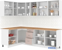 Готовая кухня Кортекс-мебель Корнелия Лира 1.5x2.5 (крем/капучино/дуб бунратти) - фото2