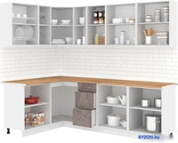 Готовая кухня Кортекс-мебель Корнелия Лира 1.5x2.5 (крем/оникс/дуб бунратти) - фото2