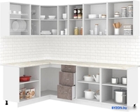 Готовая кухня Кортекс-мебель Корнелия Лира 1.5x2.5 (сирень/оникс/королевский опал) - фото2