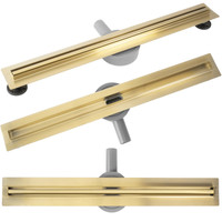 Трап/канал Rea Neox Slim Pro Matt Gold 80 см - фото