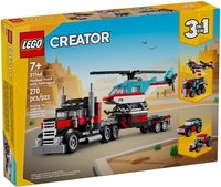 Конструктор LEGO Creator 31146 Грузовик-платформа с вертолетом 3в1 - фото