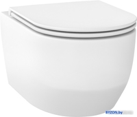 Унитаз подвесной Wellsee Croquis RimFree 182612001 (чаша, пневмокрышка, матовый белый) - фото