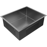 Кухонная мойка Paulmark NEXT-SKEW 54 UNI PM885444-GM (черный/вороненая сталь) - фото2