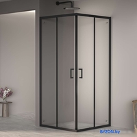 Душевой уголок RGW PA-030B 3508103077-14 70x70 (черный/прозрачное стекло) - фото