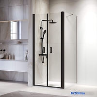Душевой уголок RGW PA-134B (PA-104B+Z-050-2B+O-204B) 060814400-14 100x100 (черный/прозрачное стекло) - фото