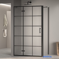 Душевой уголок RGW PA-77B L (PA-07B L + Z-050-2B + держатель O-204B) 41087727-084L 120x70 (черный/прозрачное стекло) - фото
