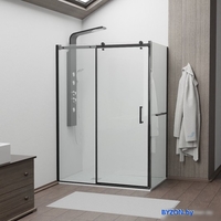Душевой уголок RGW TO-44-1B (TO-14B + Z-060-2B) 020744148-14 140x80 (черный/прозрачное стекло) - фото