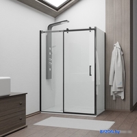 Душевой уголок RGW TO-44B (TO-14B + Z-050-2B) 02074450-14 150x100 (черный/прозрачное стекло) - фото
