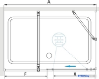 Душевой уголок RGW TO-48B (TO-18B + Z-18B) 41074850-14 150x100 (черный/прозрачное стекло) - фото2