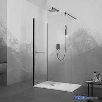 Душевой уголок RGW WA-05-1B (WA-02B+Z-060-2B) 351005170-14 70x100 (черный/прозрачное стекло) - фото