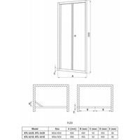 Душевая дверь Deante Flex KTL 022D - фото2