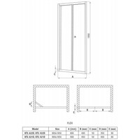 Душевая дверь Deante Flex KTL 021D - фото2