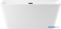 Ванна Wellsee Graceful Pro 140x74 230901003 (отдельностоящая ванна белый глянец, экран, ножки, сифон-автомат матовый черный) - фото